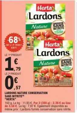 E.Leclerc LARDONS NATURE CONSERVATION SANS NITRITE offre