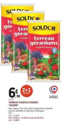 E.Leclerc TERREAU PLANTES FLEURIES “SOLDOR” offre