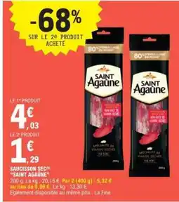 E.Leclerc SAUCISSON SEC SAINT AGAÛNE offre