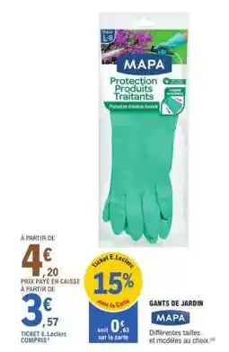 E.Leclerc GANTS DE JARDIN MAPA offre