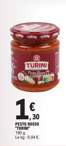 E.Leclerc PESTO ROSSO TURINI offre