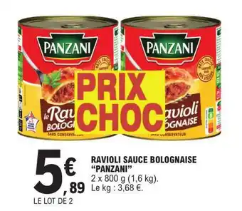 RAVIOLI SAUCE BOLOGNAISE “PANZANI”