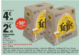 E.Leclerc Bière Blonde Leffe offre