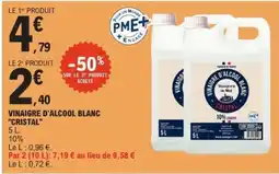 E.Leclerc VINAIGRE D'ALCOOL BLANC CRISTAL offre