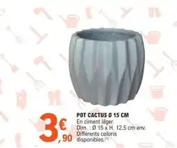 E.Leclerc POT CACTUS Ø 15 CM offre