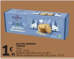 E.Leclerc GALETTES SUÉDOISES POPPIES offre