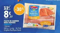 E.Leclerc FILETS DE SAUMON ROSE SAUVAGE offre