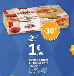 E.Leclerc CRÈME BRÛLÉE AU RHUM X2 offre