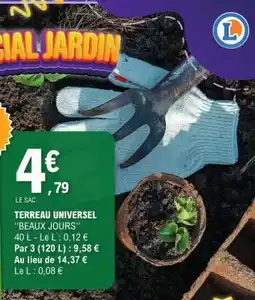 E.Leclerc TERREAU UNIVERSEL 'BEAUX JOURS' offre