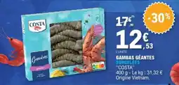 E.Leclerc GAMBAS GÉANTES SURGELÉES COSTA offre