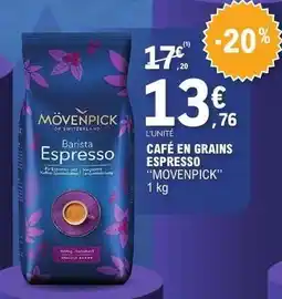E.Leclerc Café en grains Espresso 'Mövenpick' offre