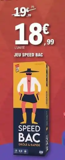 E.Leclerc JEU SPEED BAC offre