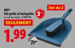 Lidl W5 set pelle et balayette offre