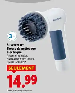 Lidl Silvecrest brosse de nettoyage électrique offre