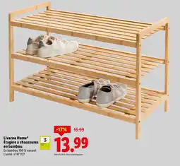 Lidl Livarno home étagère à chaussures en bambou offre