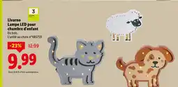 Lidl Livarno lampe led pour chambre d’enfant offre