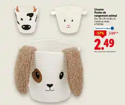 Lidl Livarno panier de rangement animal offre