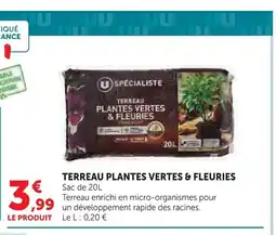 Hyper U U spécialiste terreau plantes vertes & fleuries offre