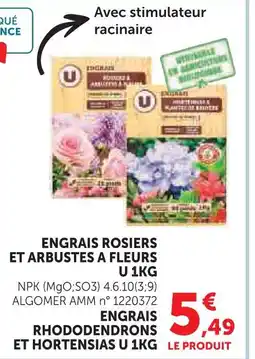 Hyper U U engrais rosiers et arbustes à fleurs offre