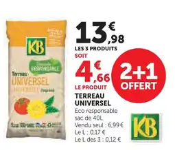 Hyper U Kb terreau universel offre