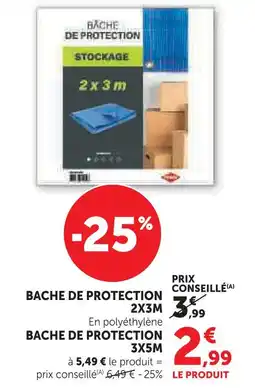 Hyper U Bâche de protection 2x3m offre