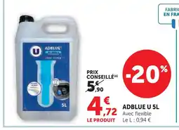 Hyper U U adblue 5l offre