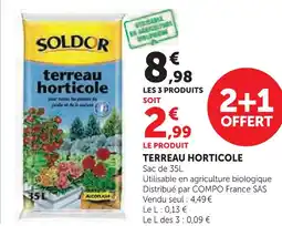 Super U Soldor terreau horticole offre