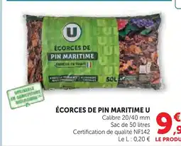 Super U U écorces de pin maritime offre