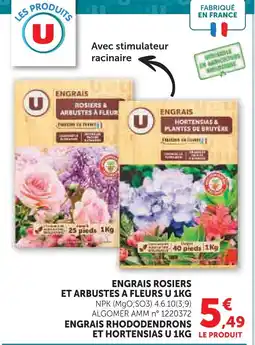 Super U U engrais rosiers et arbustes à fleurs offre