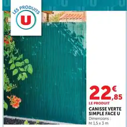 Super U U canisse verte simple face offre