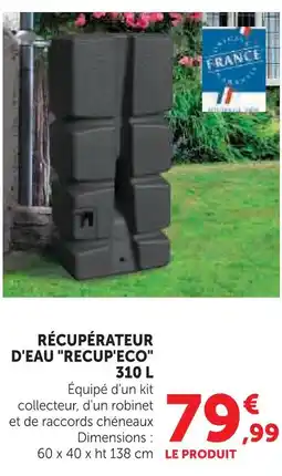 Super U Récupérateur d'eau 'recup'eco' 310 l offre