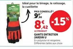 Super U U gants entretien jardin offre