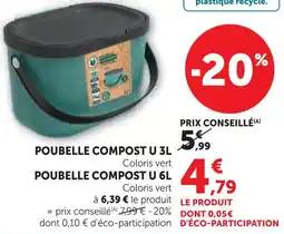 Super U Poubelle compost u 3l offre