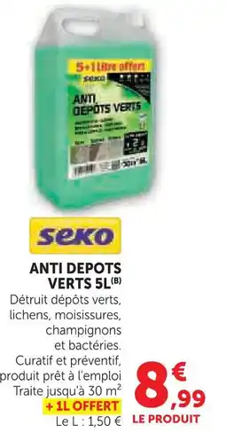 Super U Seko anti dépôts verts 5l offre