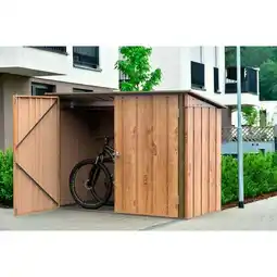 Carrefour Duramax abri à vélos imitation bois offre