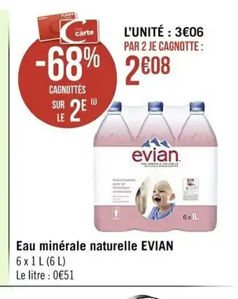 Casino Supermarchés Eau Minérale Naturelle Evian offre