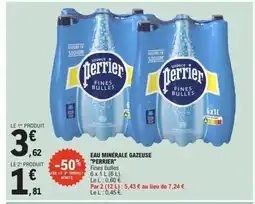 E.Leclerc PERRIER Eau minérale gazeuse offre