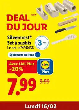 Lidl SILVERCREST Set à sushis offre