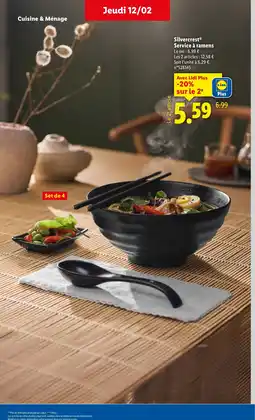 Lidl SILVERCREST Service à ramens offre