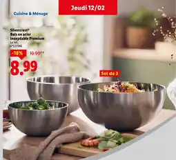 Lidl SILVERCREST Bols en acier offre
