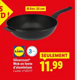 Lidl SILVERCREST Wok en fonte d'aluminium offre