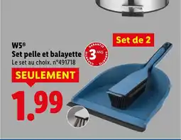 Lidl W5 Set pelle et balayette offre