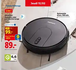 Lidl SILVERCREST Aspirateur robot avec fonction lavage offre
