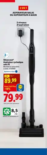 Lidl SILVERCREST Aspirateur cyclonique sans fil offre