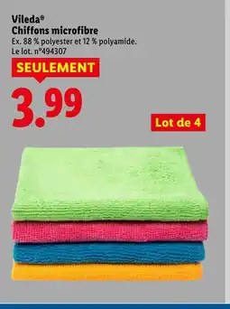 Lidl VILEDA Chiffons microfibre offre