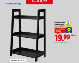 Lidl LIVARNO HOME Étagère noire offre