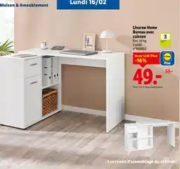 Lidl LIVARNO HOME Bureau avec caisson offre