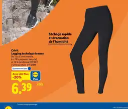 Lidl CRIVIT Legging technique femme offre