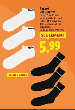 Lidl REEBOK Chaussettes offre