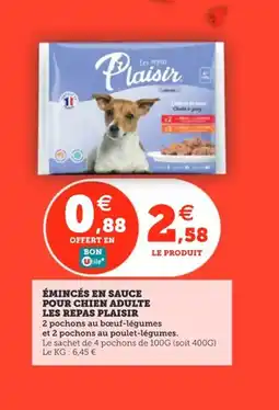Utile LES REPAS PLAISIR Émincés en sauce pour chien adulte offre